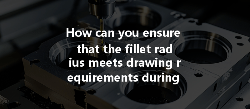 How can you ensure that the fillet radius meets drawing requirements during CNC machining?