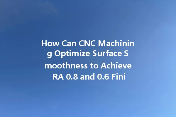 How Can Cnc Machining Optimize Surface Smoothness To Achieve Ra 0.8 And 0.6 Finish Quality?